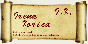 Irena Korica vizit kartica
